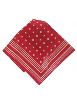 Zaddoek rood met witte bollen - Willaert, verkleedkledij, carnavalkledij, carnavaloutfit, feestkledij, boeren, sjaal, bandana, zakdoek, klj