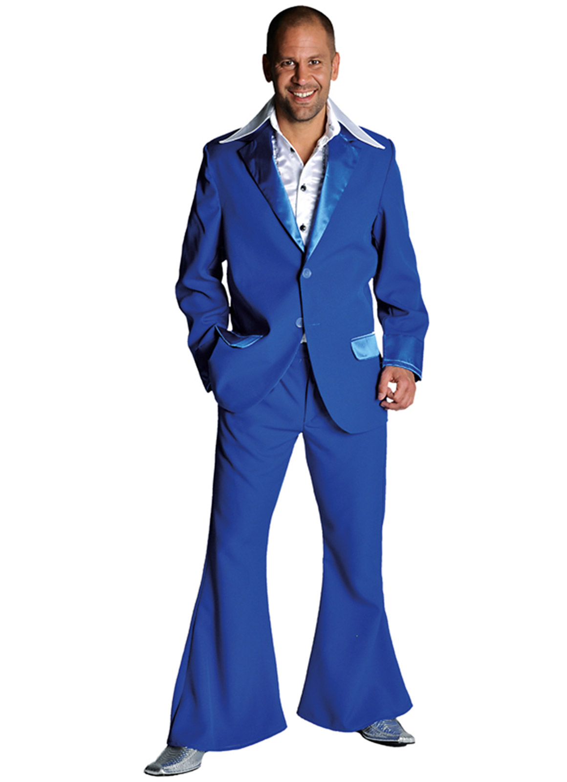 Discoman blauw - verkleedkledij, carnavalkledij, carnavaloutfit, feestkledij, disco, discokledij, jaren 70-80, disco outfit, discokleren, retro