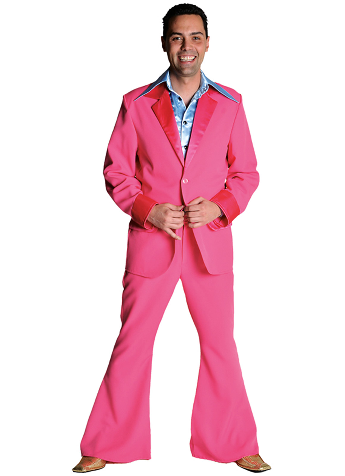 Discoman roze - verkleedkledij, carnavalkledij, carnavaloutfit, feestkledij, disco, discokledij, jaren 70-80, disco outfit, discokleren, retro