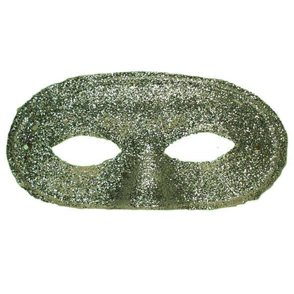 Oogmasker glitter zilver - Willaert, verkleedkledij, carnavalkledij, carnavaloutfit, feestkledij, masker, venetiaanse maskers, oogmasker, loupe, venetiaans bal