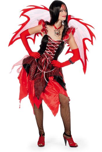 Duivelin sexy - Willaert, verkleedkledij, carnavalkledij, carnavaloutfit, feestkledij, halloween, happy halloween, creepy, zombie, bloed, graf