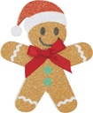 Gingerbread man glitter haarclip 12 cm