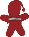 Gingerbread man glitter haarclip 12 cm