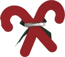 Glitter zuurstok haarclip 13 cm