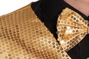 Glittervest en strik goud