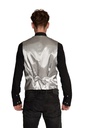 Glittervest en strik zilver