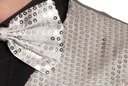 Glittervest en strik zilver