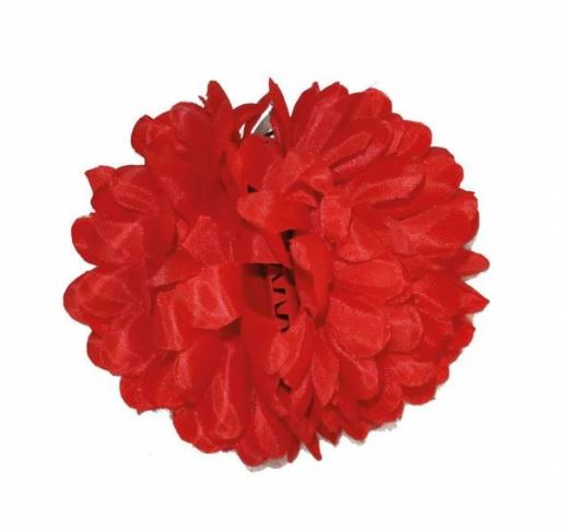 Haarspeld bloem rood