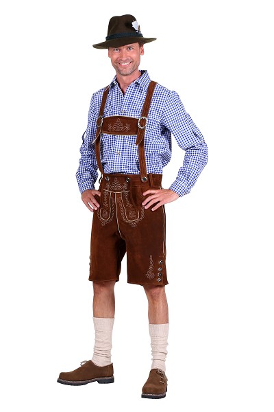 Lederhosen broek Seppl donkerbruin
