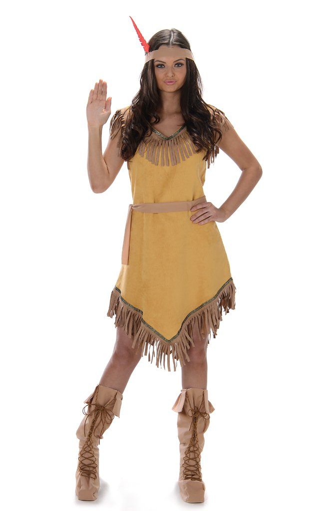 Indianenkostuum dame Pocka