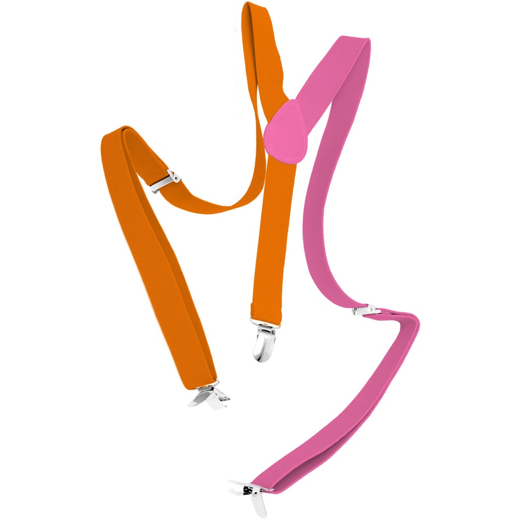 Bretellen oranje roze