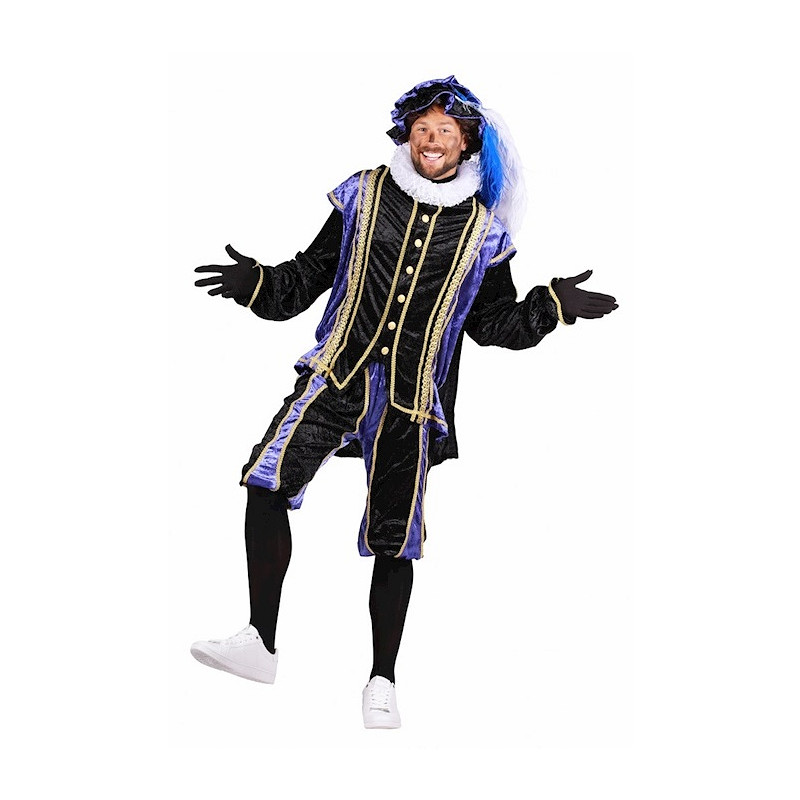 Pietenkostuum Bilbao zwart - paars