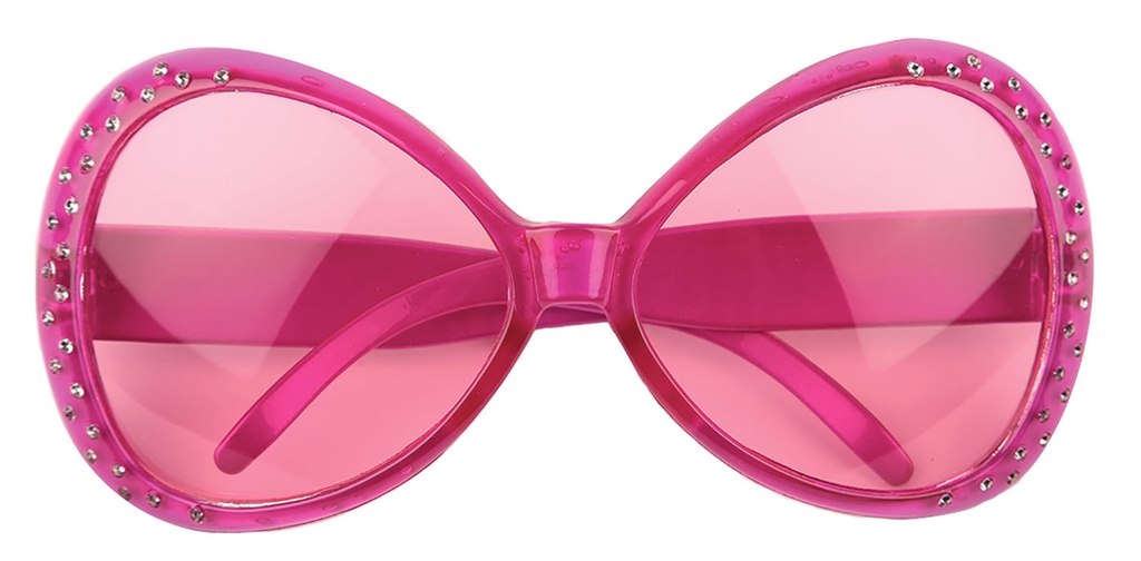 Bril Flashy en strass roze