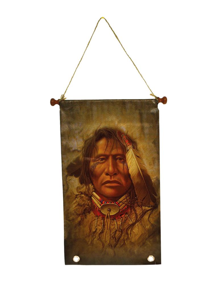 Wanddecoratie indiaan 26 x 46 cm