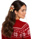 Gingerbread man glitter haarclip 12 cm
