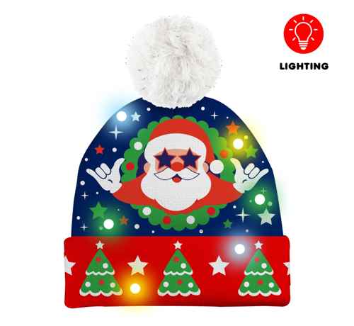 Kerstman muts met licht