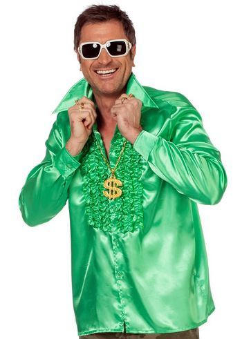 Discohemd groen