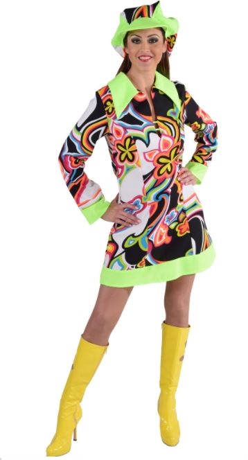 Disco dame veel kleuren