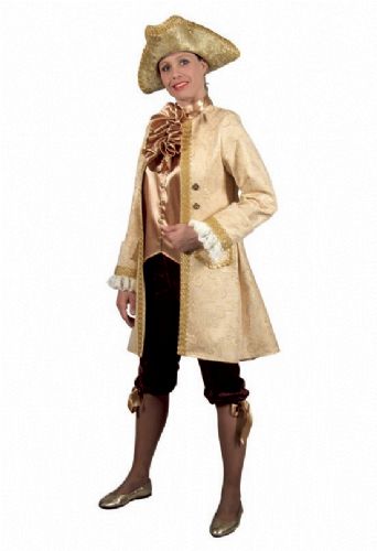 Markiezin met broek brokaat goud