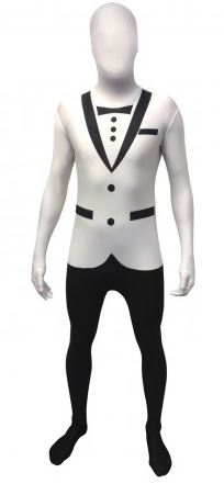 Morphsuit witte tuxedo