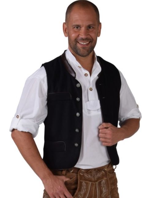 Tirolervest zwart
