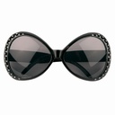 Bril Flashy en strass zwart