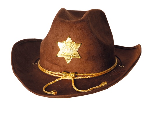 Cowboyhoed bruin met gouden ster