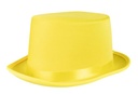 Hoge hoed satijn geel
