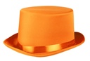 Hoge hoed satijn oranje