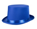 Hoge hoed satijn blauw
