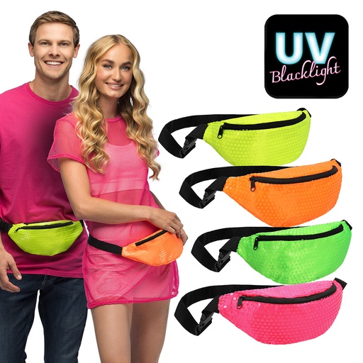 Heuptasje paillet Fluo 