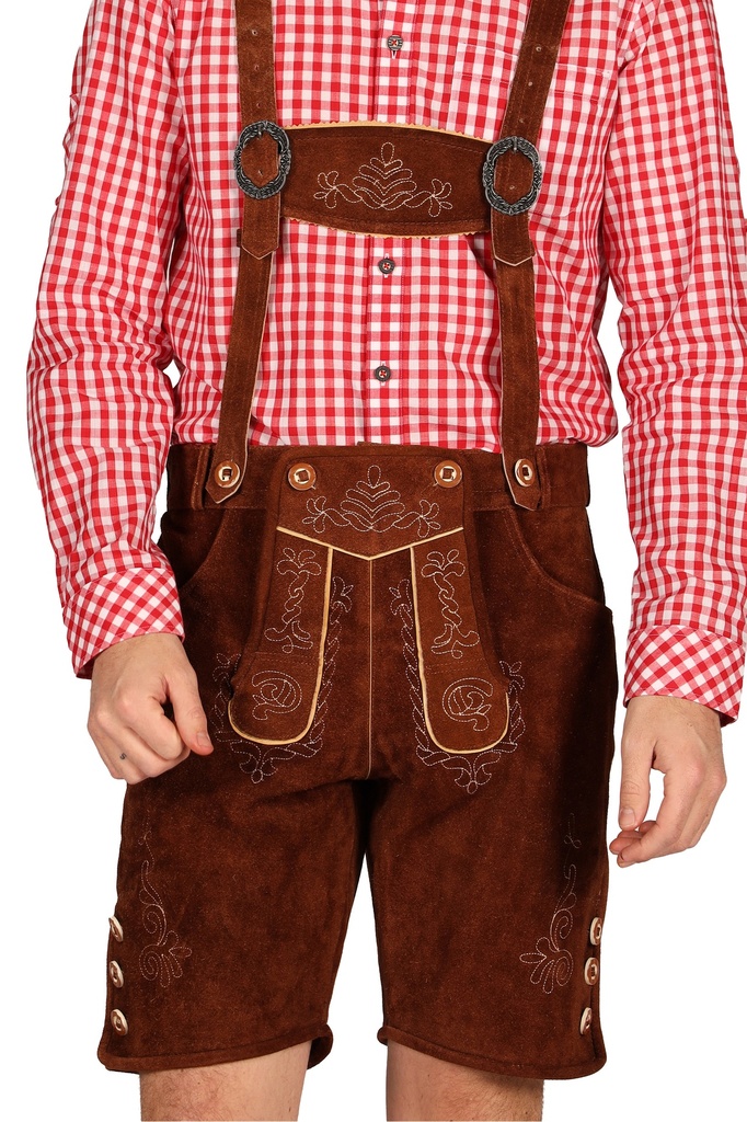 Lederhose broek Seppl donkerbruin