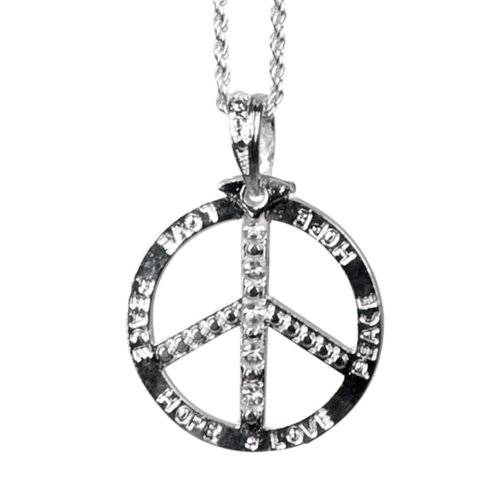Ketting peace zilver