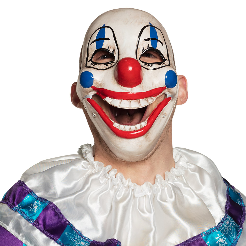 Halloweenmasker clown met beweegbare kaak