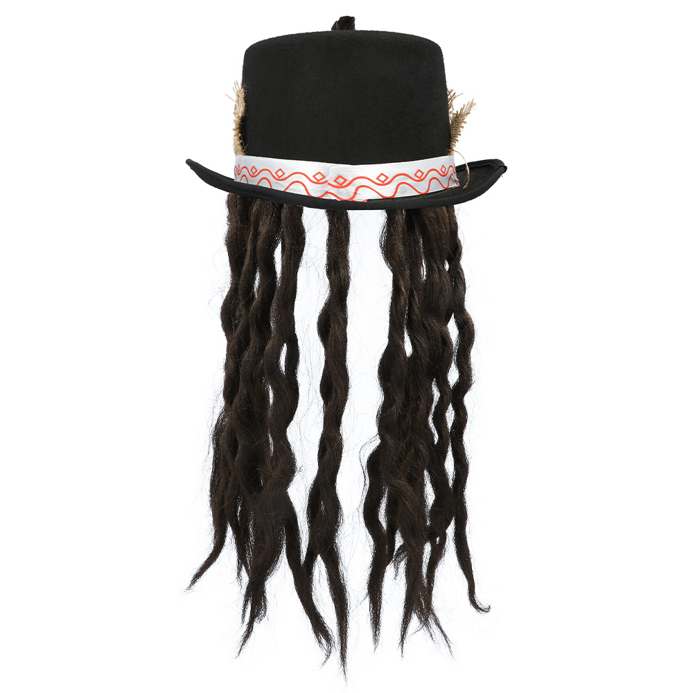 Halloweenhoed Voodoo Dominique met haar