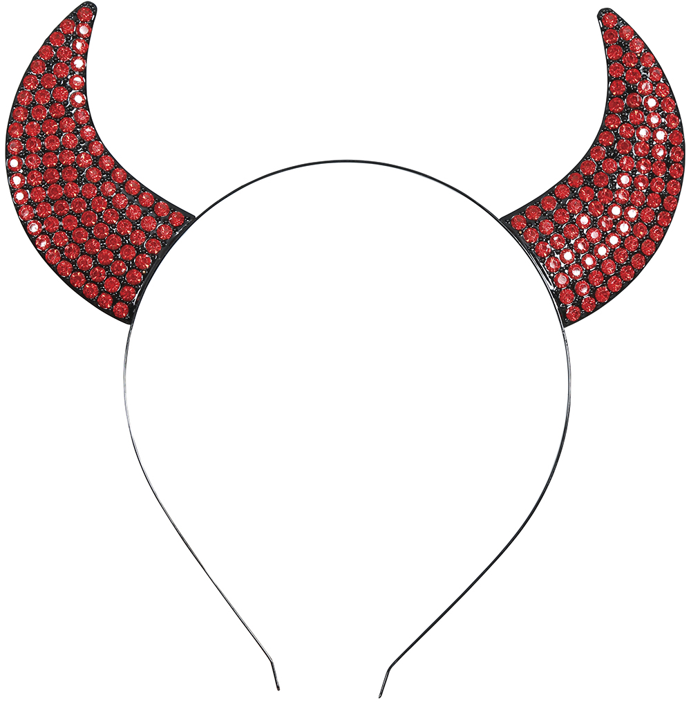 Diadeem duivelshoren strass