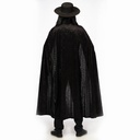 Cape zwart met kraag