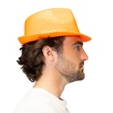 Deukhoed paillet fluo oranje
