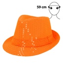 Deukhoed paillet fluo oranje