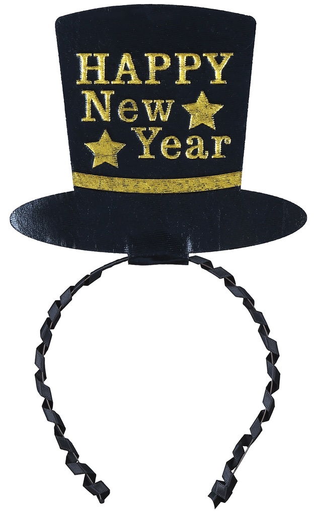 Happy New Year diadeem goud