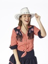 Cowboyhoed leerlintjes wit