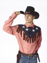 Cowboyhoed zwart met tanden