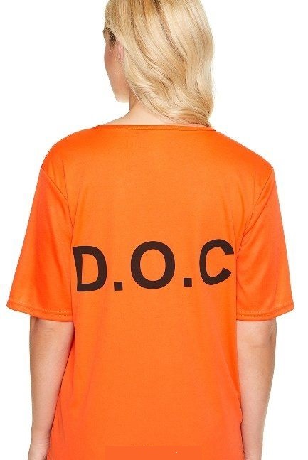 Oranje gevangenispak dame