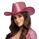 Cowboy hoed roze paillet