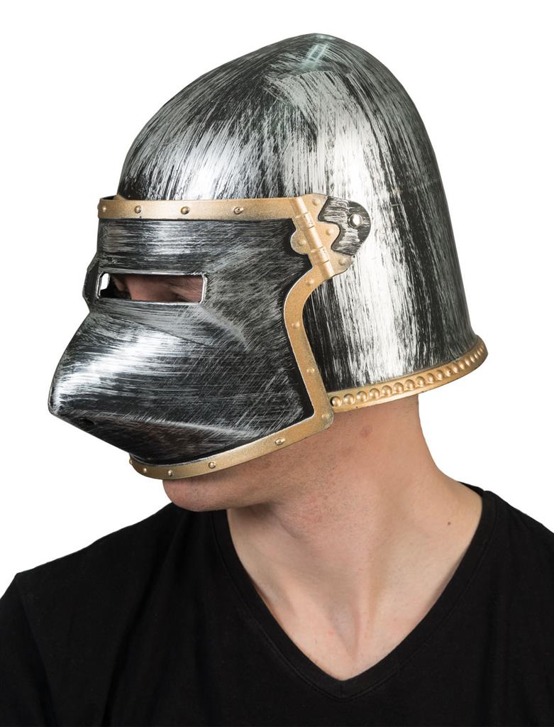 Helm ridder zwart zilver