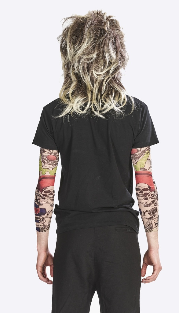 Pruik Punker blond zwart