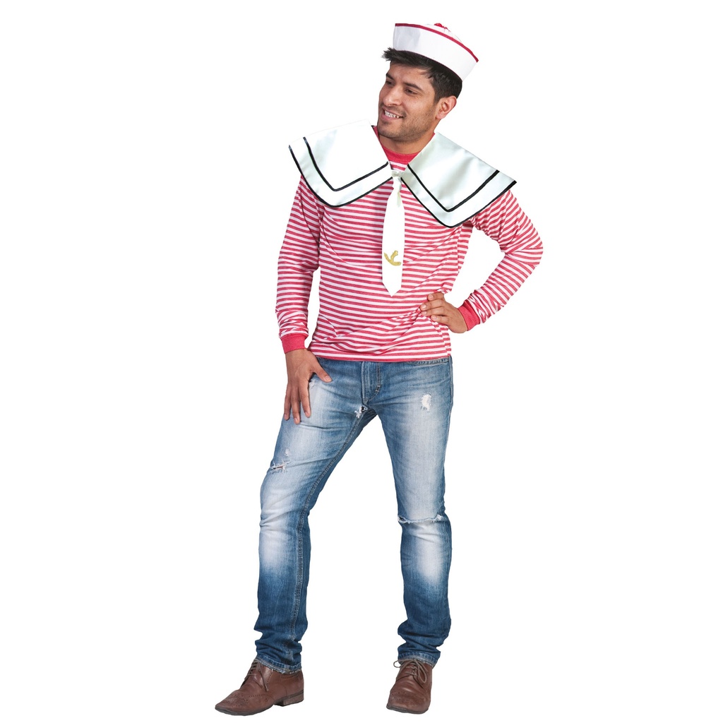 Matrozenkraag wit met das