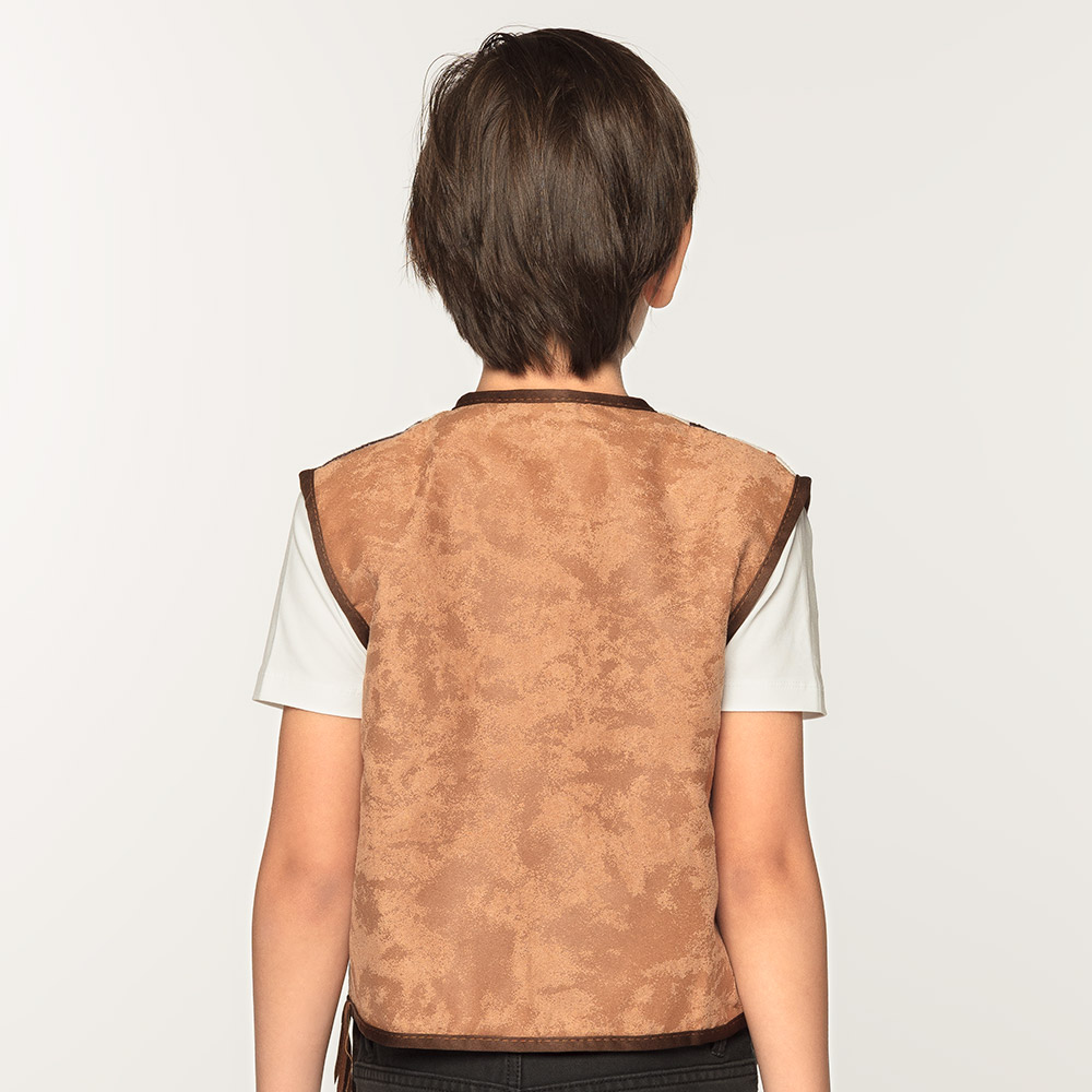 Gilet kind Western camel 