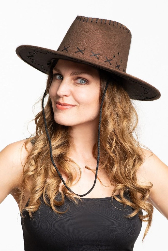 Cowboyhoed leerlintjes bruin