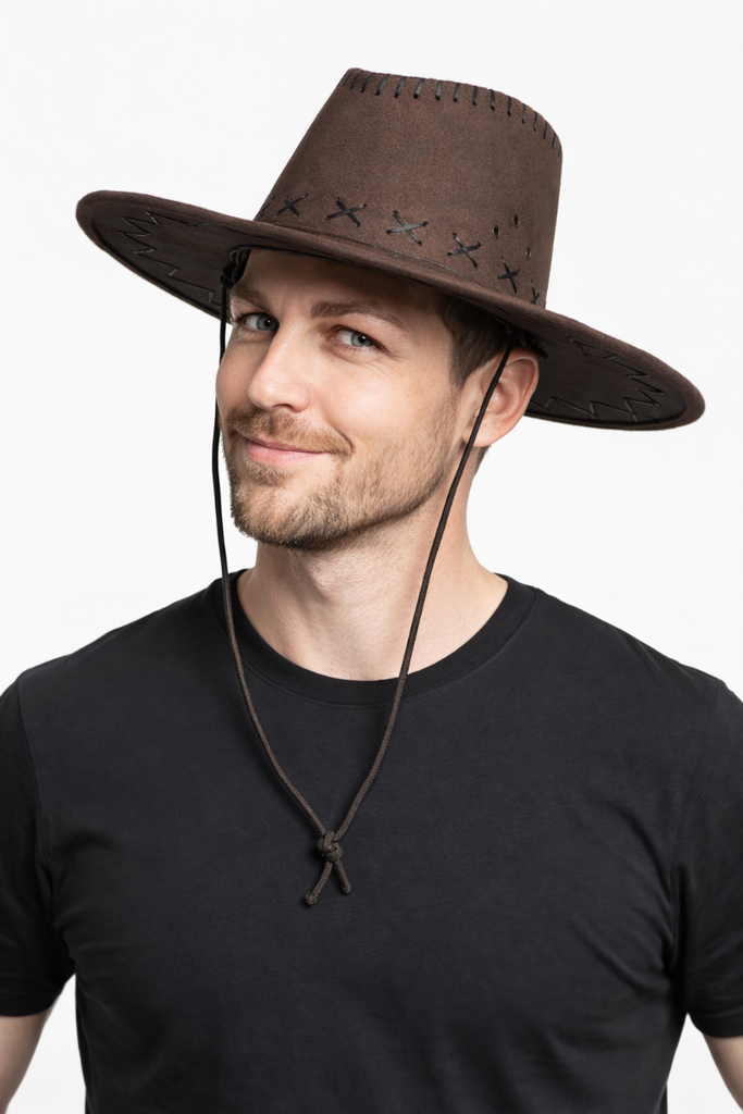 Cowboyhoed leerlintjes bruin